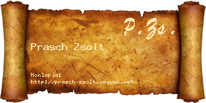 Prasch Zsolt névjegykártya